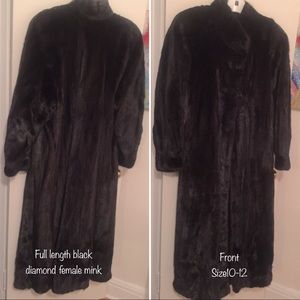 Black diamond female full length coat